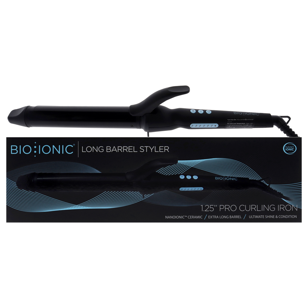 Long Barrel Styler - Black by Bio Ionic for Women 1.25 Inch Curling Iron